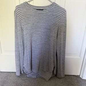 Banana Republic Gray Striped Sweater